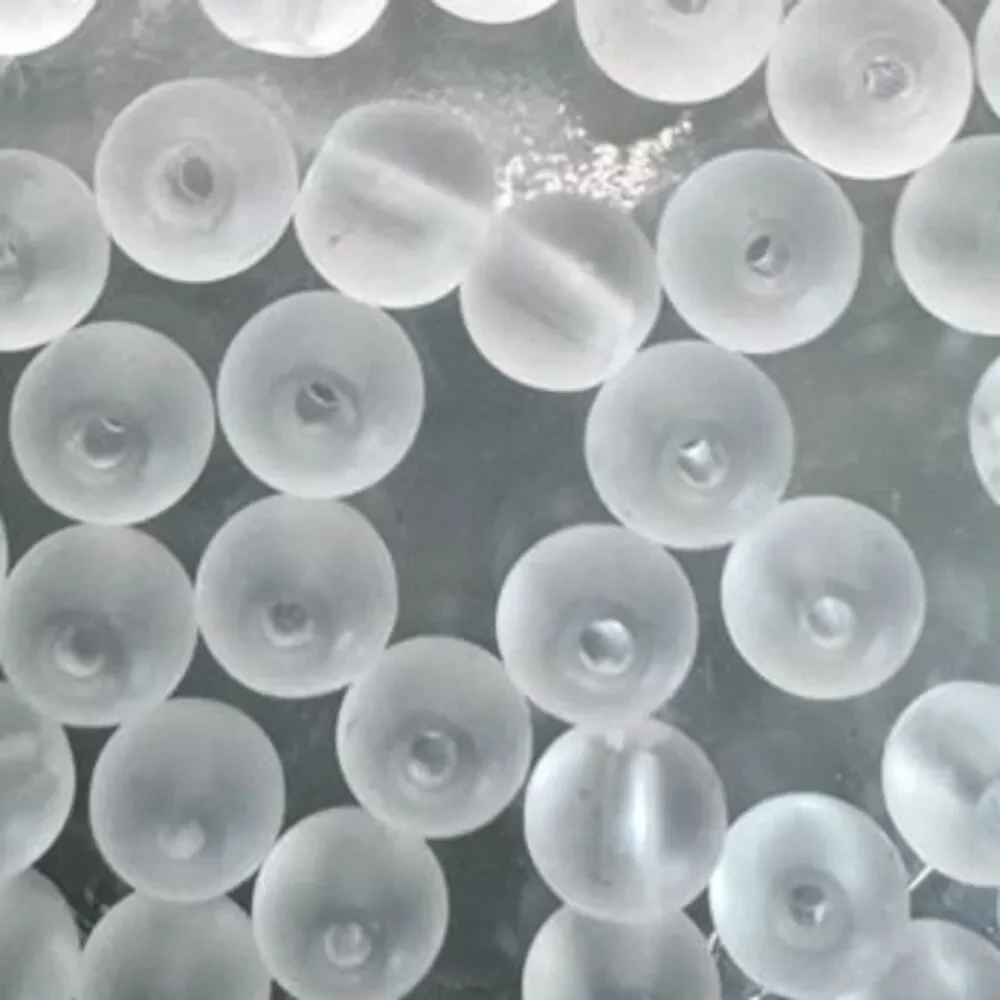 50pcs Beads for Jewelry Matte White Glass Beads #22184